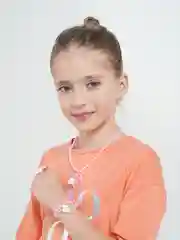 Фуксия детский набор : бусы, браслет и кольцо