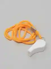 Белый свисток спортивный, пластиковый