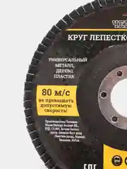 Круг лепестковый торцевой (КЛТ), 125 х 22 мм, шлифовальный, серия Про, Чеглок