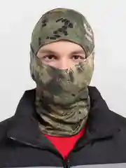 Тёмно-зелёный балаклава камуфлированная, тактическая
