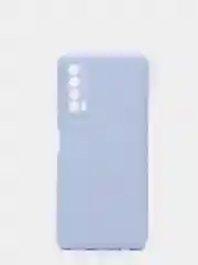 Голубой чехол силиконовый Huawei P Smart 2021 (Хуавей П Смарт 2021) с защитой камеры