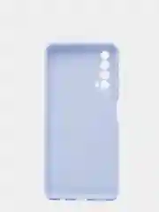 Голубой чехол силиконовый Huawei P Smart 2021 (Хуавей П Смарт 2021) с защитой камеры