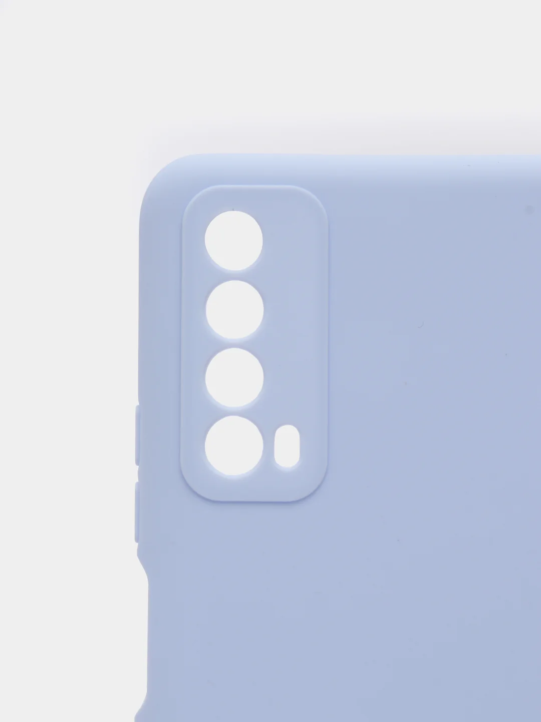 Голубой чехол силиконовый Huawei P Smart 2021 (Хуавей П Смарт 2021) с защитой камеры