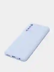 Голубой чехол силиконовый Huawei P Smart 2021 (Хуавей П Смарт 2021) с защитой камеры