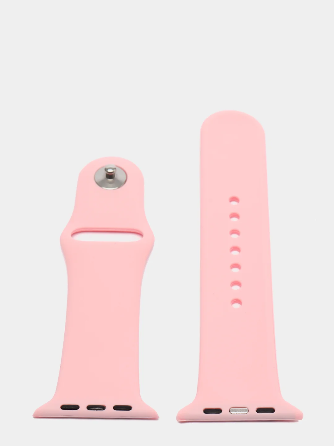 Розовый ремешок, силиконовый, цветной, для Apple Watch, 38, 40, 42, 44, 45, 49 мм