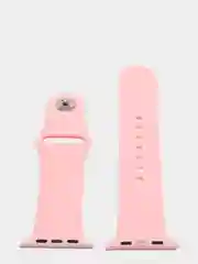 Розовый ремешок, силиконовый, цветной, для Apple Watch, 38, 40, 42, 44, 45, 49 мм