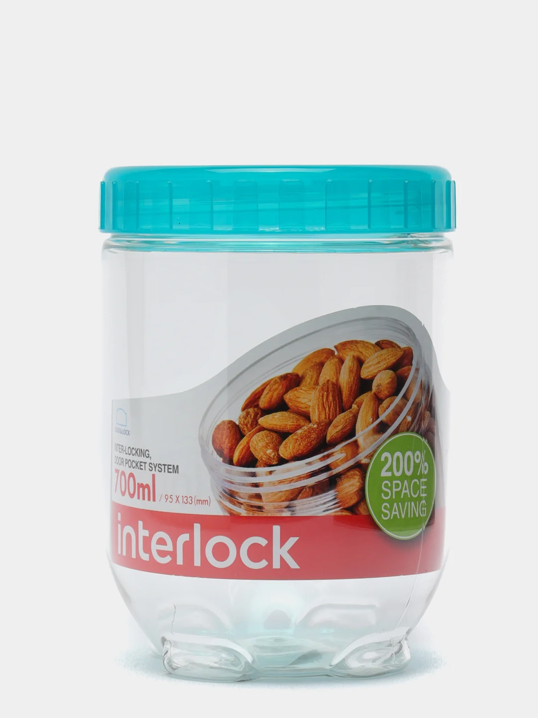 Бирюзовый банка для хранения сыпучих продуктов "LocknLock" Interlock, 700 мл