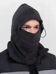 Угольный балаклава флисовая, меховая изнутри, шапка-шлем,снуд