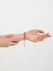 Аметистовый браслет/ красная нить / браслет с подвеской