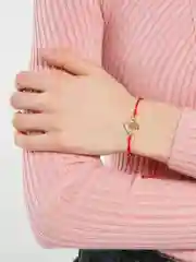 Аметистовый браслет/ красная нить / браслет с подвеской