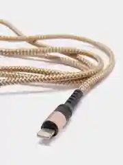 Золотой кабель Micro USB, Type-C, Lightning - Iphone (быстрая зарядка андроид) тканевый нейлоновый