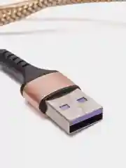 Золотой кабель Micro USB, Type-C, Lightning - Iphone (быстрая зарядка андроид) тканевый нейлоновый