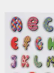 Мультяшные 3D наклейки для детей "Английский алфавит"