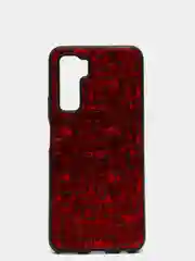 Красный чехол Huawei Honor 30s, Хуавей Хонор 30с силиконовый, имитация змеиной кожи