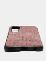 Красный чехол Huawei Honor 30s, Хуавей Хонор 30с силиконовый, имитация змеиной кожи