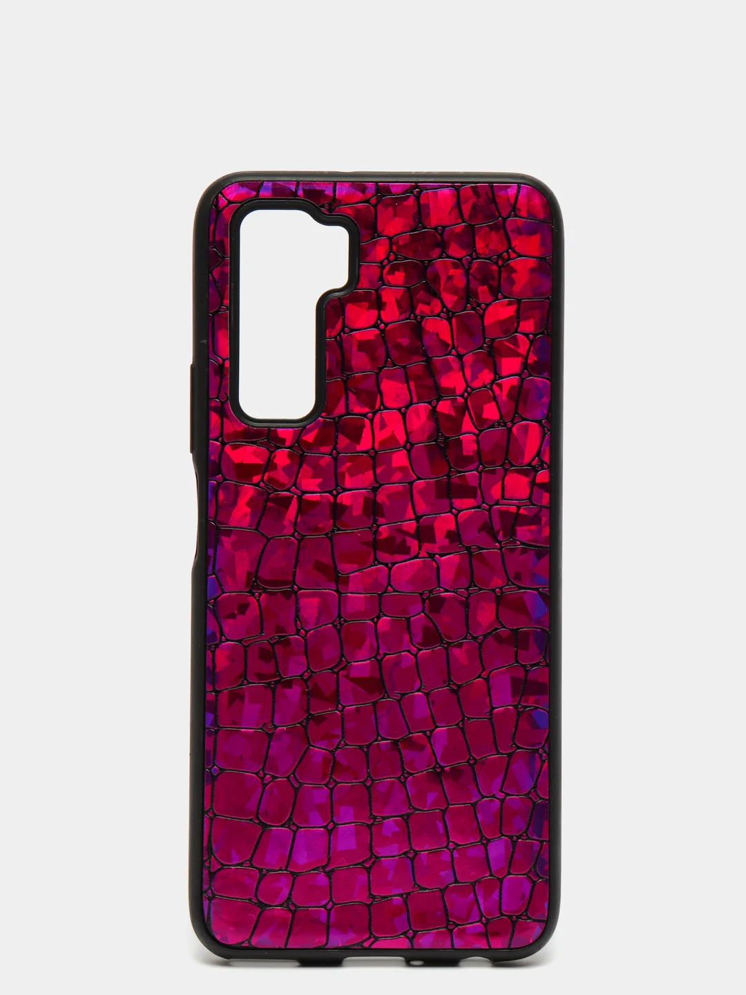 Фуксия чехол Huawei Honor 30s, Хуавей Хонор 30с силиконовый, имитация змеиной кожи
