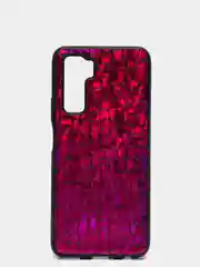 Фуксия чехол Huawei Honor 30s, Хуавей Хонор 30с силиконовый, имитация змеиной кожи