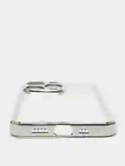 Серебряный чехол для iPhone 13 Pro Max mini силиконовый прозрачный айфон про макс мини