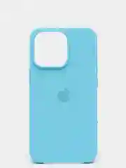 Голубой чехол Silicone Case для iPhone 13 / 13 Pro / 13 Pro Max с открытым низом