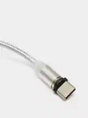 Серебряный кабель для зарядки, 2.1A + магнитный коннектор, Lightning, Type-C, Micro USB, 1 метр