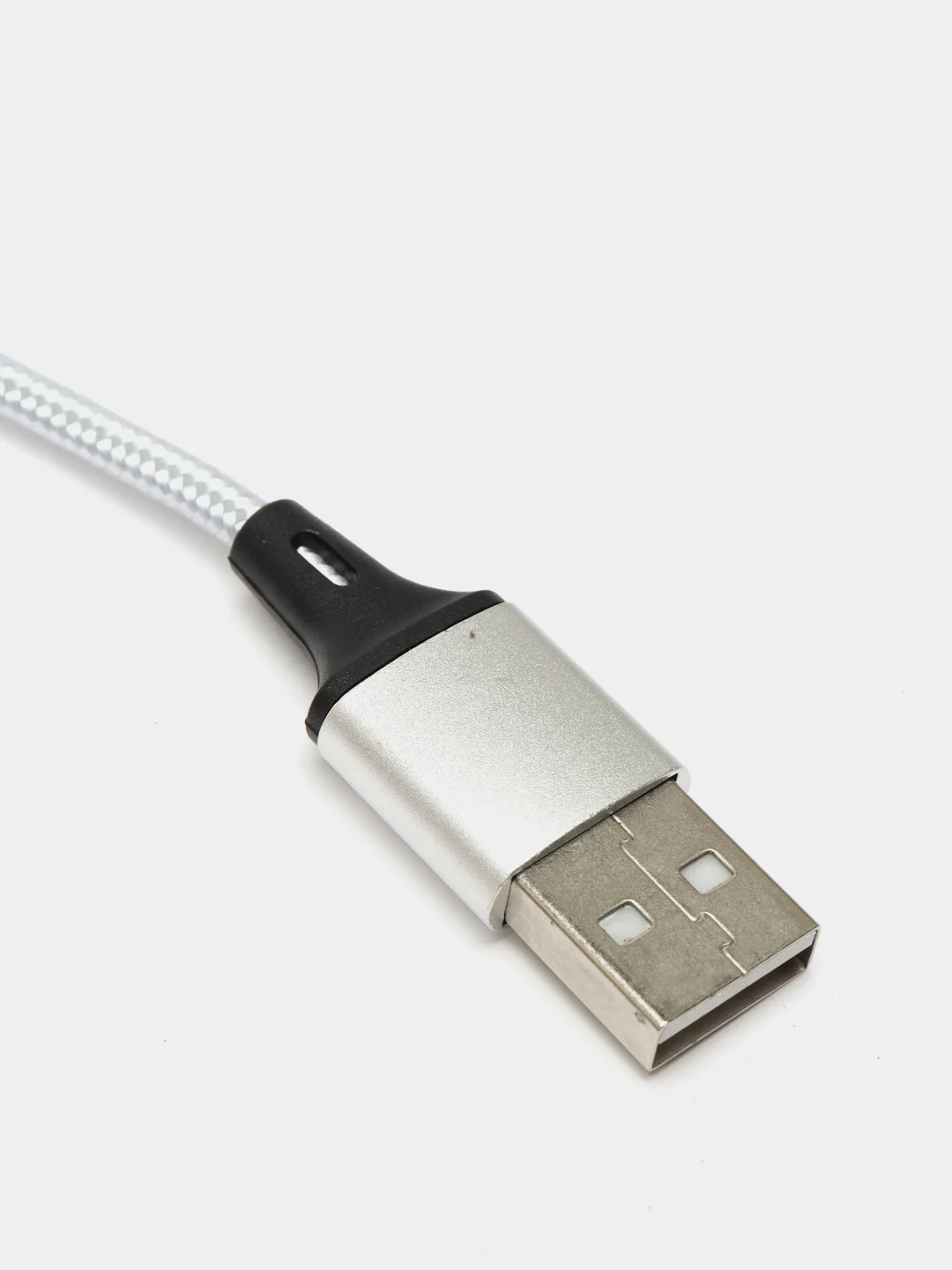 Серебряный кабель для зарядки, 2.1A + магнитный коннектор, Lightning, Type-C, Micro USB, 1 метр