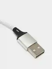 Серебряный кабель для зарядки, 2.1A + магнитный коннектор, Lightning, Type-C, Micro USB, 1 метр