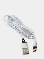 Серебряный кабель для зарядки, 2.1A + магнитный коннектор, Lightning, Type-C, Micro USB, 1 метр
