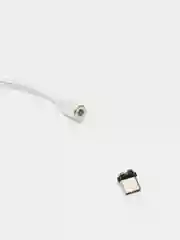 Серебряный кабель для зарядки, 2.1A + магнитный коннектор, Lightning, Type-C, Micro USB, 1 метр