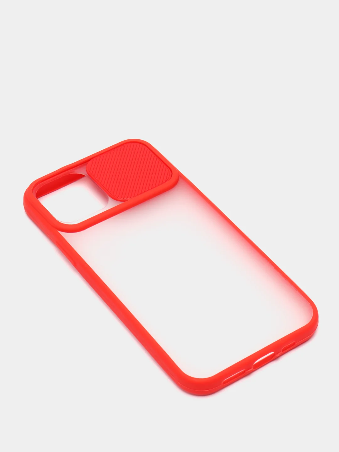Чехол для IPHONE 12, 12 Pro, 12Pro, Айфон 12про,12 про, красный, защита камеры, прозрачный