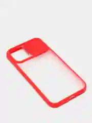 Чехол для IPHONE 12, 12 Pro, 12Pro, Айфон 12про,12 про, красный, защита камеры, прозрачный