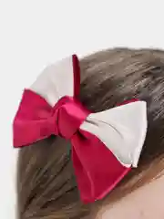 Бордовый бант для волос на зажиме / Школьные банты /