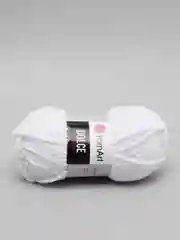 Белый пряжа плюшевая YarnArt Dolce (ЯрнАрт Дольче)