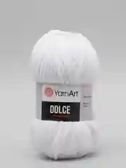 Белый пряжа плюшевая YarnArt Dolce (ЯрнАрт Дольче)