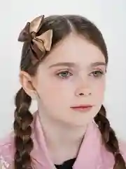 Коричневый бант для волос на зажиме / Школьные банты /