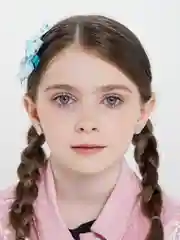 Бант для волос на зажиме, голубой, со звездочками