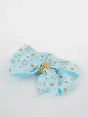 Бант для волос на зажиме, голубой, со звездочками