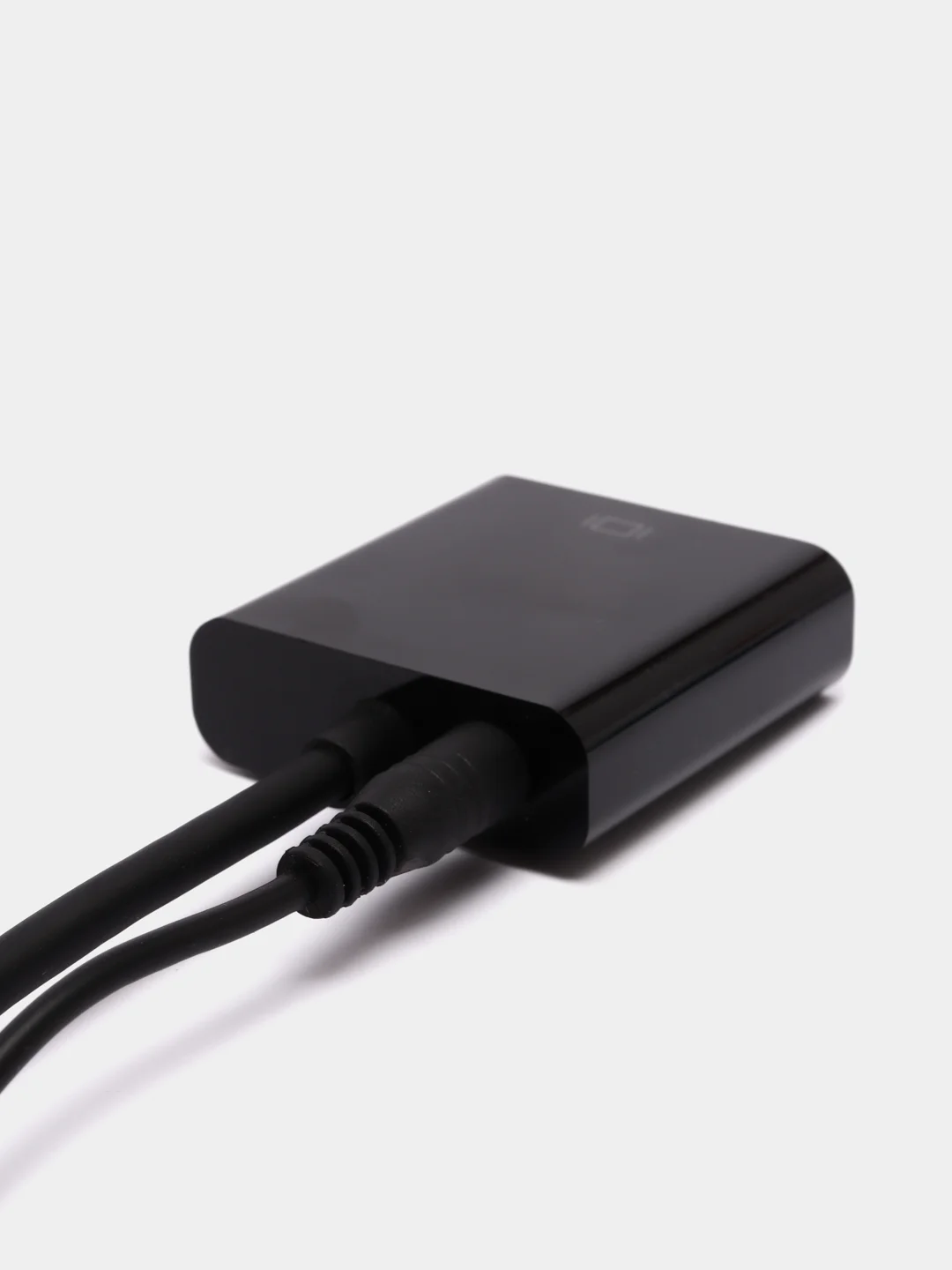 Черный адаптер HDMI to VGA, 20 см, переходник VGA на HDMI, кабель HDMI - VGA, конвертер HDMI - VGA