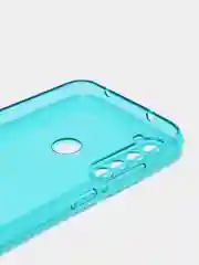 Бирюзовый чехол Xiaomi Redmi Note 8, Note 8 2021, Редми Нот 8 прозрачный плотный неоновый с оттенком