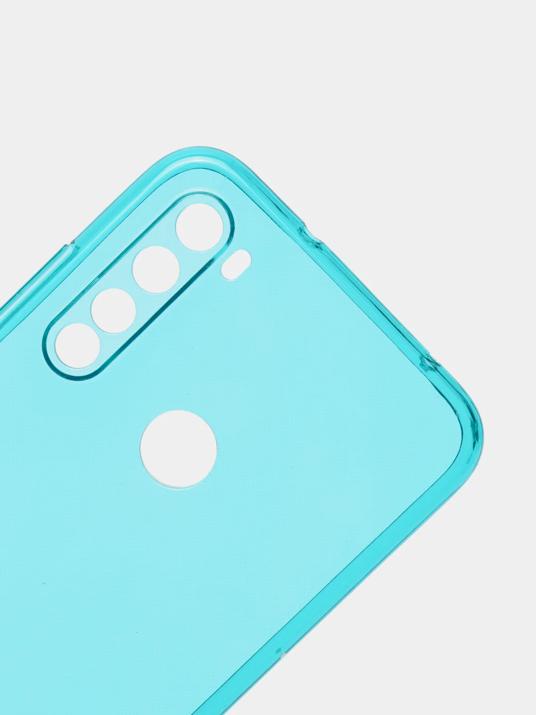 Бирюзовый чехол Xiaomi Redmi Note 8, Note 8 2021, Редми Нот 8 прозрачный плотный неоновый с оттенком