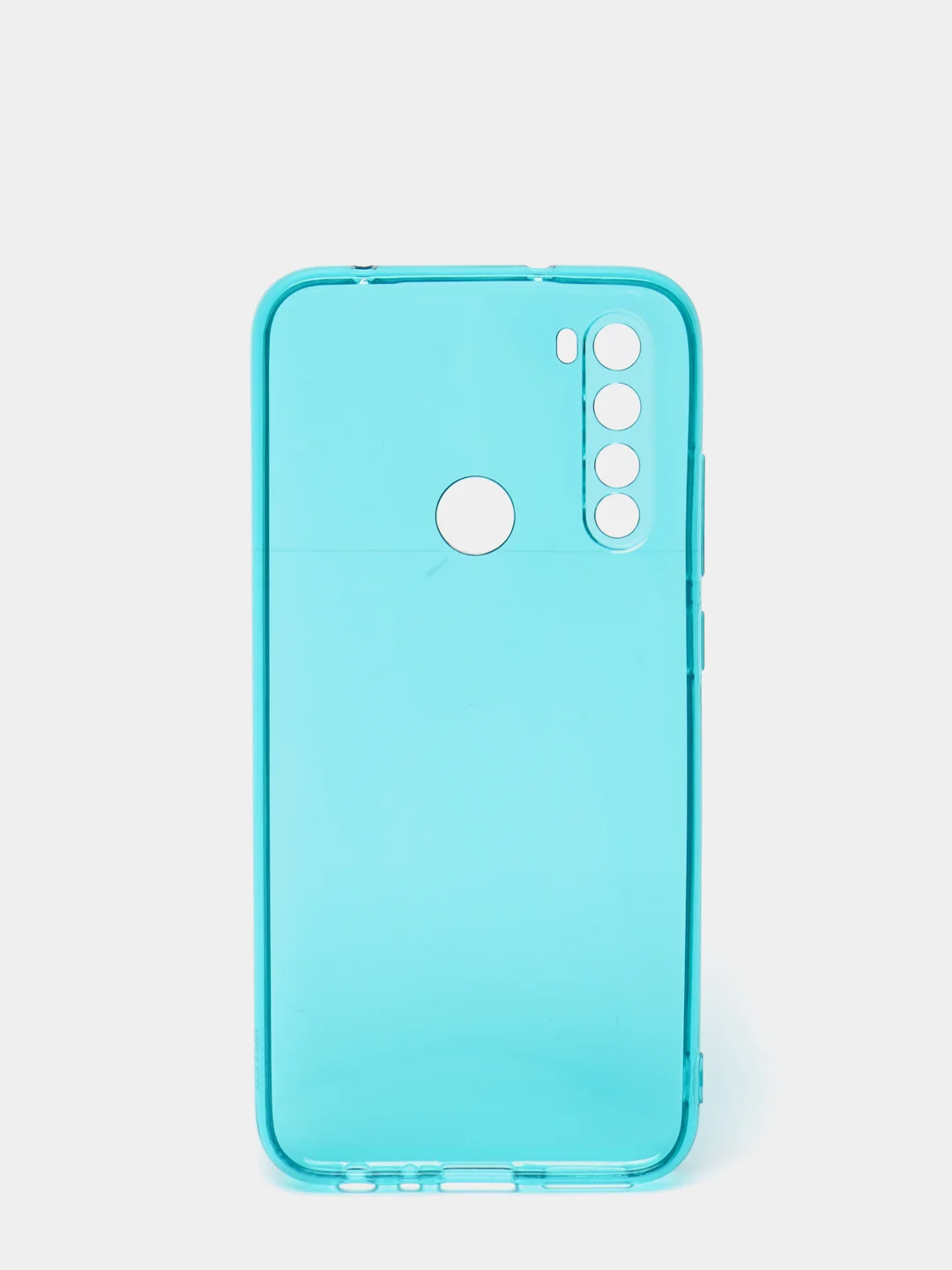 Бирюзовый чехол Xiaomi Redmi Note 8, Note 8 2021, Редми Нот 8 прозрачный плотный неоновый с оттенком
