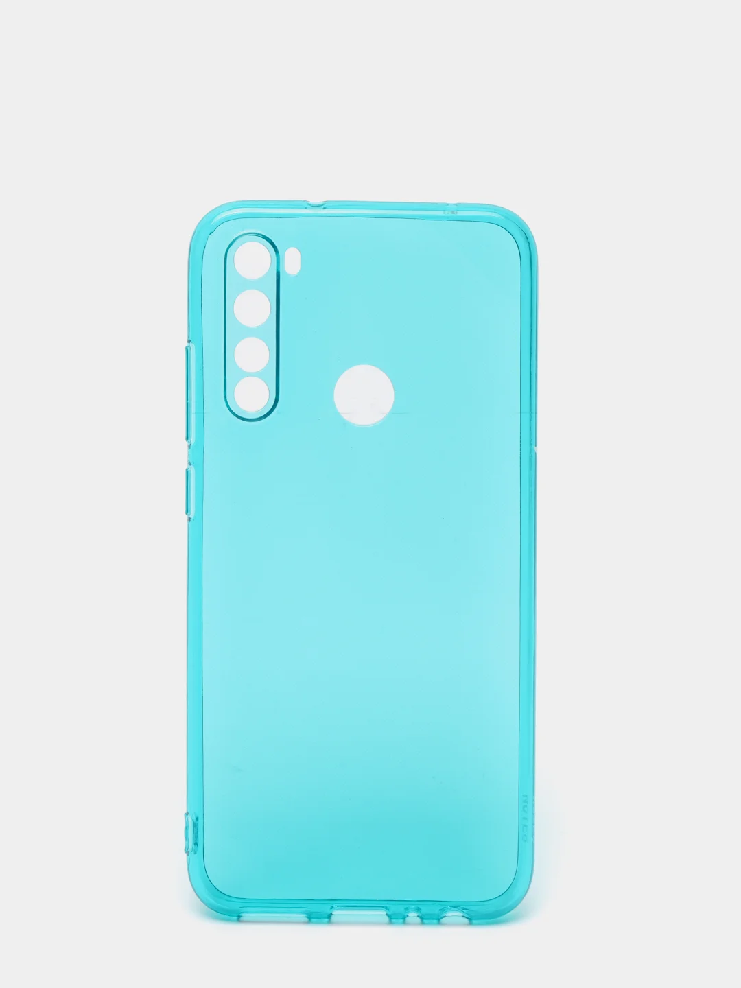 Бирюзовый чехол Xiaomi Redmi Note 8, Note 8 2021, Редми Нот 8 прозрачный плотный неоновый с оттенком