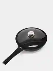 Черный сковорода KENWELL DHL5028 WOK крышка, съемная ручка, 28 см