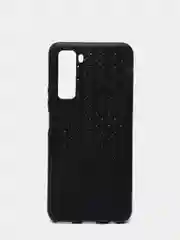 Черный чехол Huawei Honor 30s, Хуавей Хонор 30с плетеный силиконовый