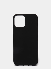 Силиконовый чёрный матовый чехол для iPhone 11 Pro Max, 12 Pro Max, 13 Pro Max, 14 Plus