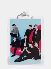 Фуксия брелоки двусторонние K-pop, акриловые