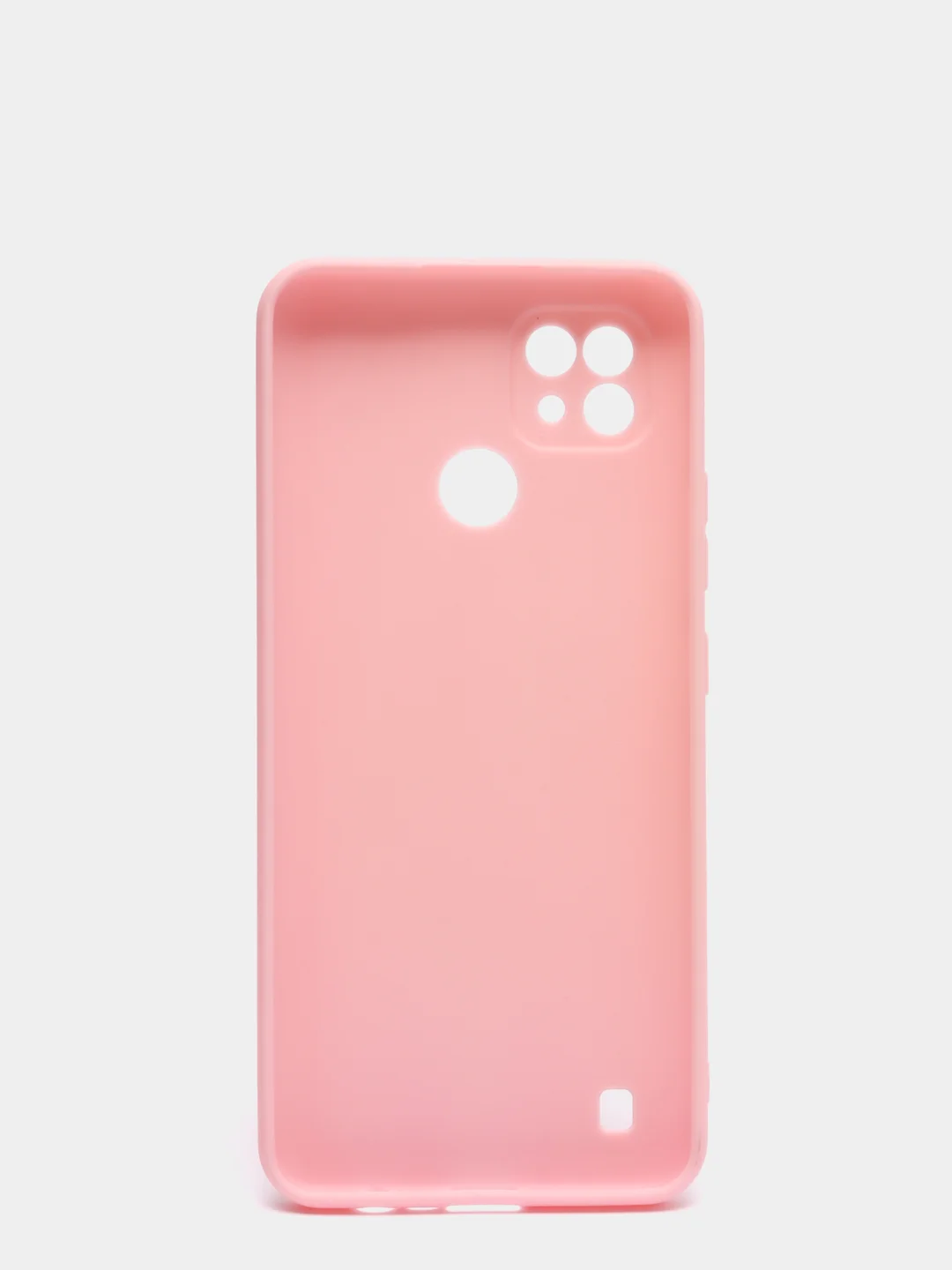 Розовый чехол для Realme C21 силиконовый матовый, цветной
