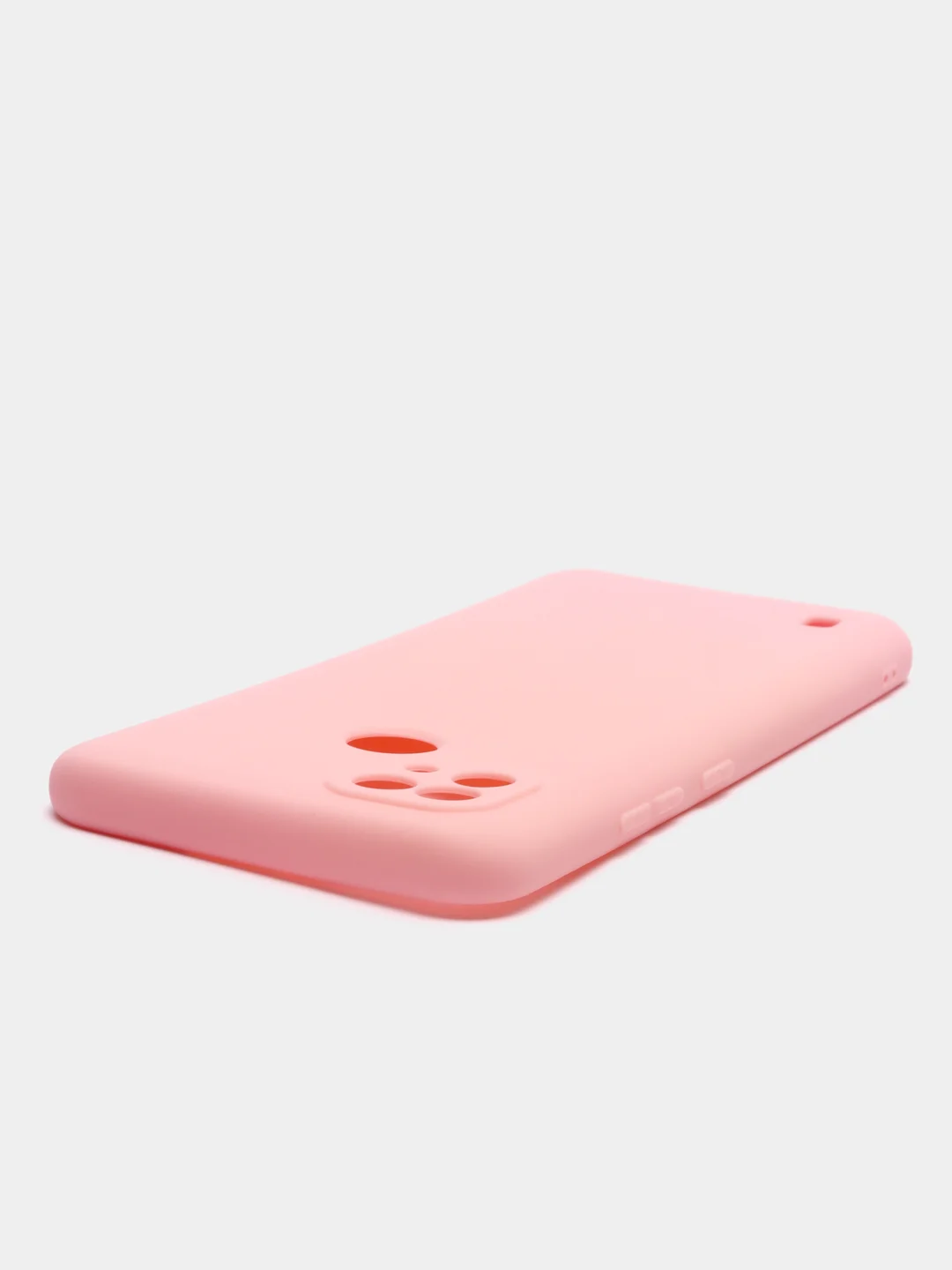 Розовый чехол для Realme C21 силиконовый матовый, цветной