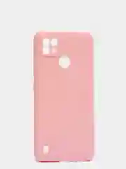 Розовый чехол для Realme C21 силиконовый матовый, цветной