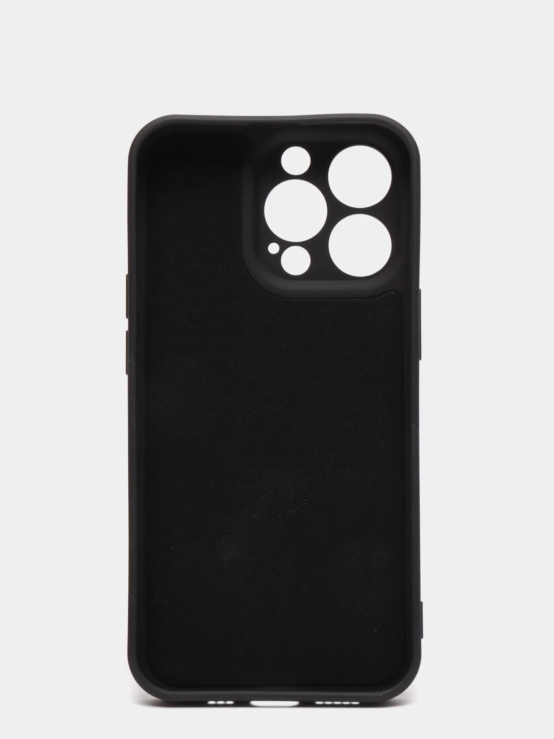 Черный силиконовый чехол с шёлковым покрытием для iPhone 13 Mini, 13 Pro Max