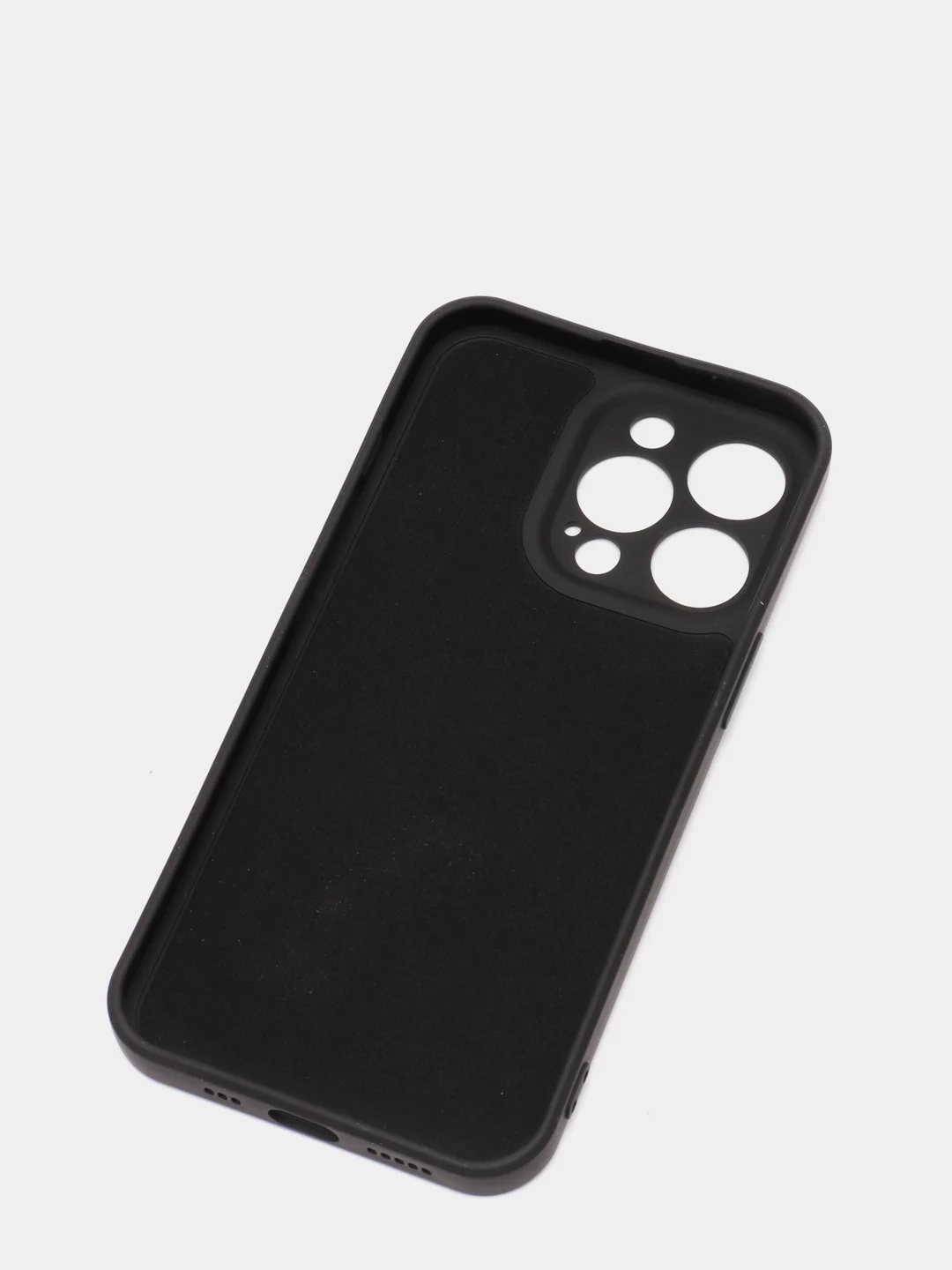 Черный силиконовый чехол с шёлковым покрытием для iPhone 13 Mini, 13 Pro Max